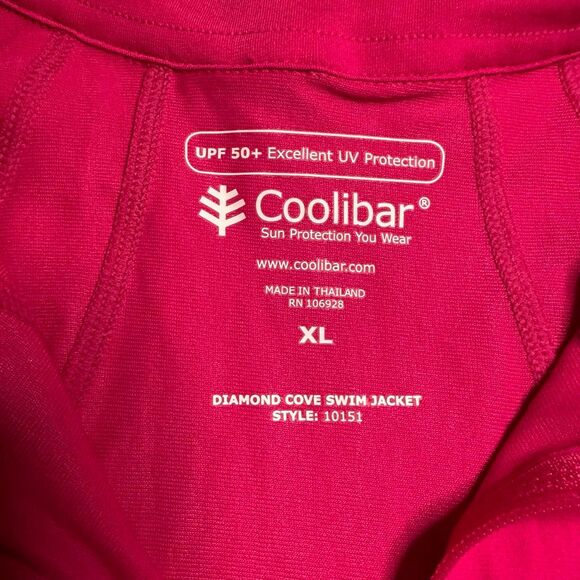 NWT Coolibar diamond swim cove jacket pink xl - Picture 4 of 9